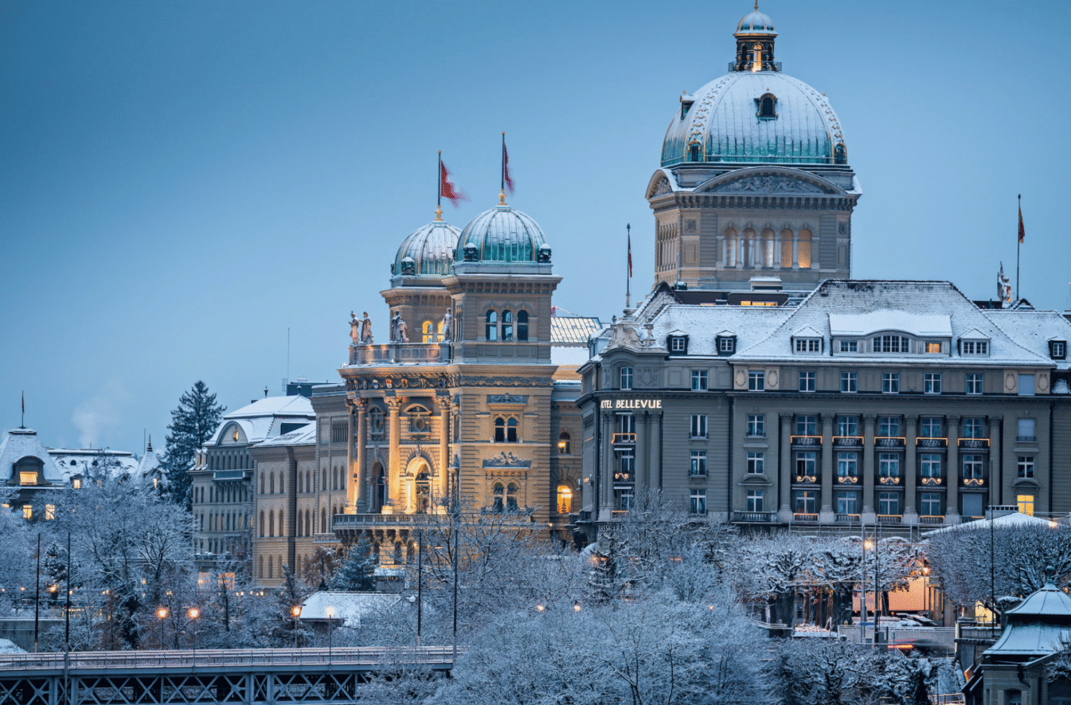 Das Bundeshaus im Winter